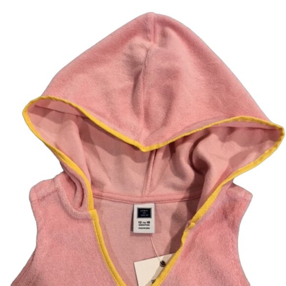 NEW Janie and Jack 12-18m Pink Toweling Terry Hooded Swim Cover Up - Picture 4 of 4